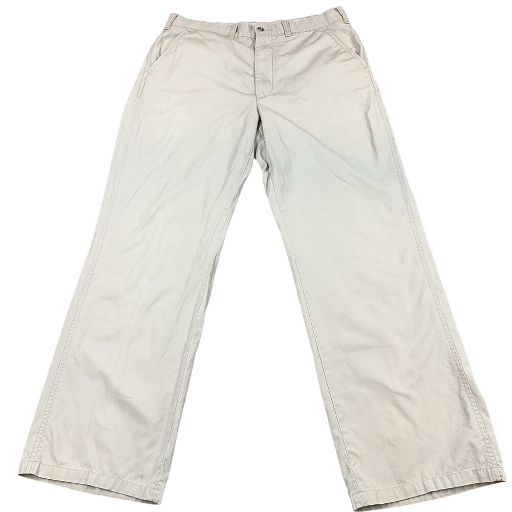 VTG CC Filson Style 55 Poplin Mens 36 X 30 Khaki Chino Pants USA Made Cotton